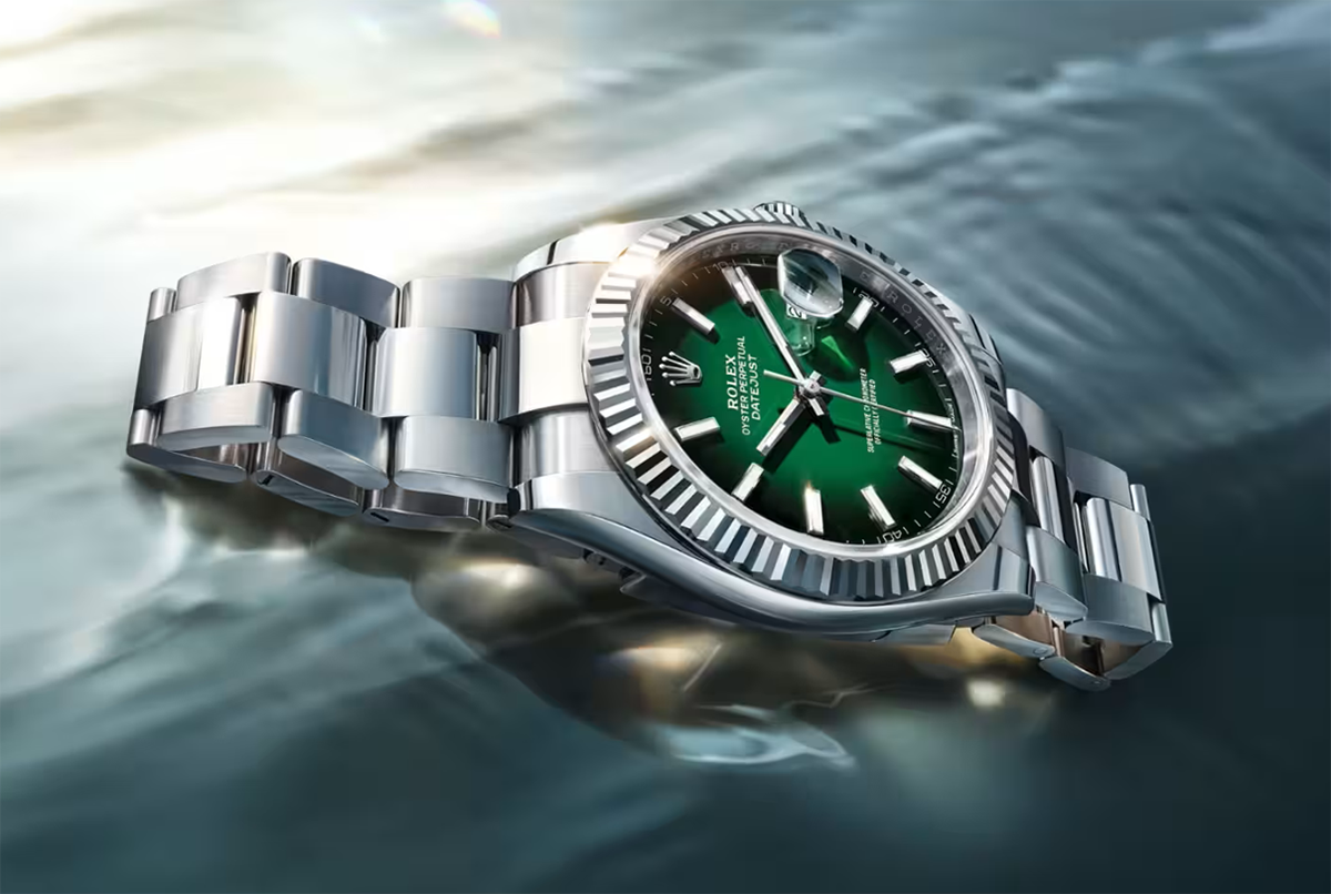 ロレックス・デイトジャスト（グリーンダイヤル）全景