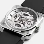 ベル＆ロスの限定腕時計、BR-03スケルトン グレー スティールの全景