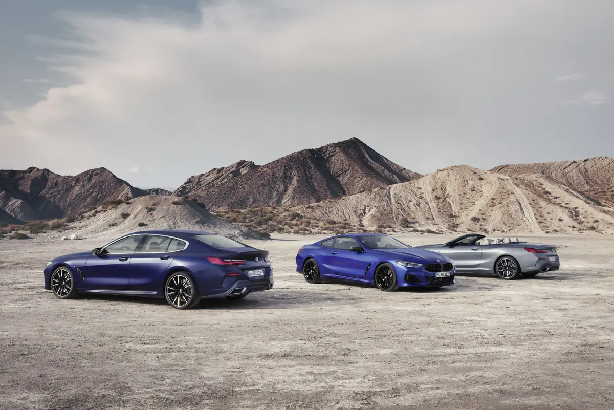 BMW8シリーズ グランクーペ、カブリオレ、クーペの集合写真