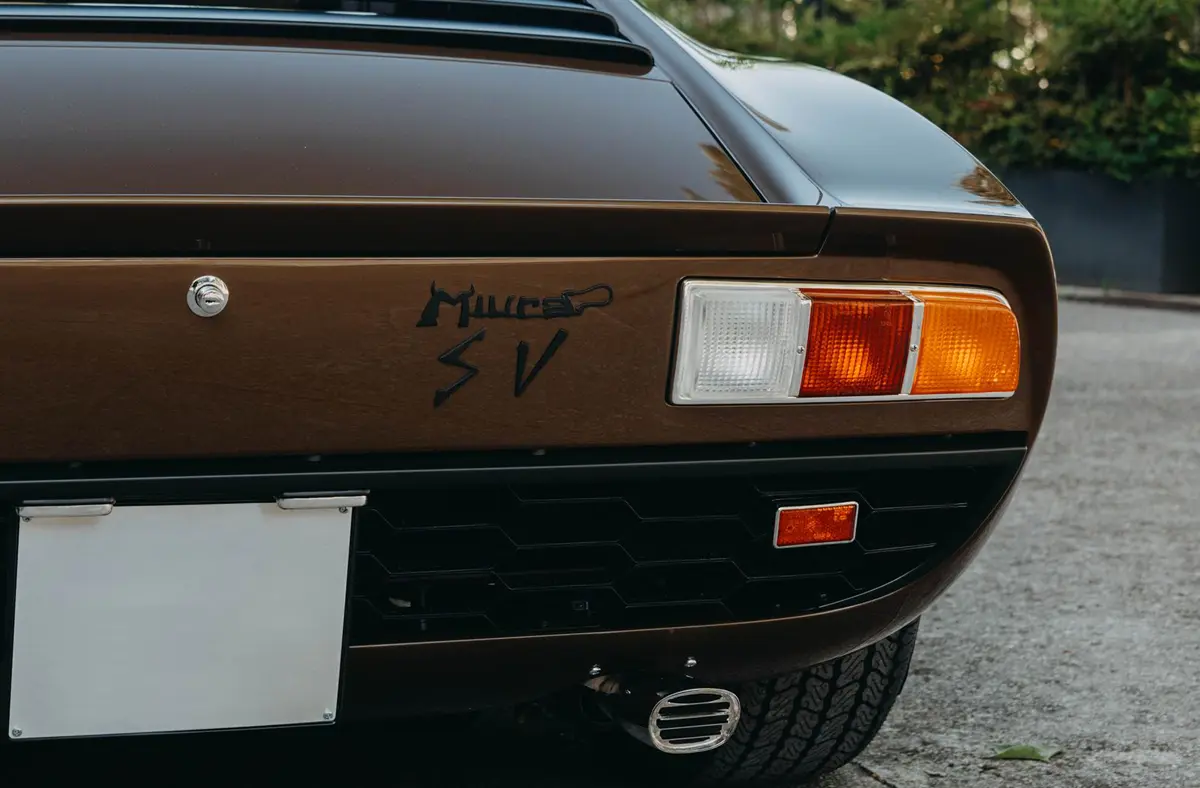 ランボルギーニのクラシックカー部門「ポロストリコ」によってレストアされたミウラSVのリア