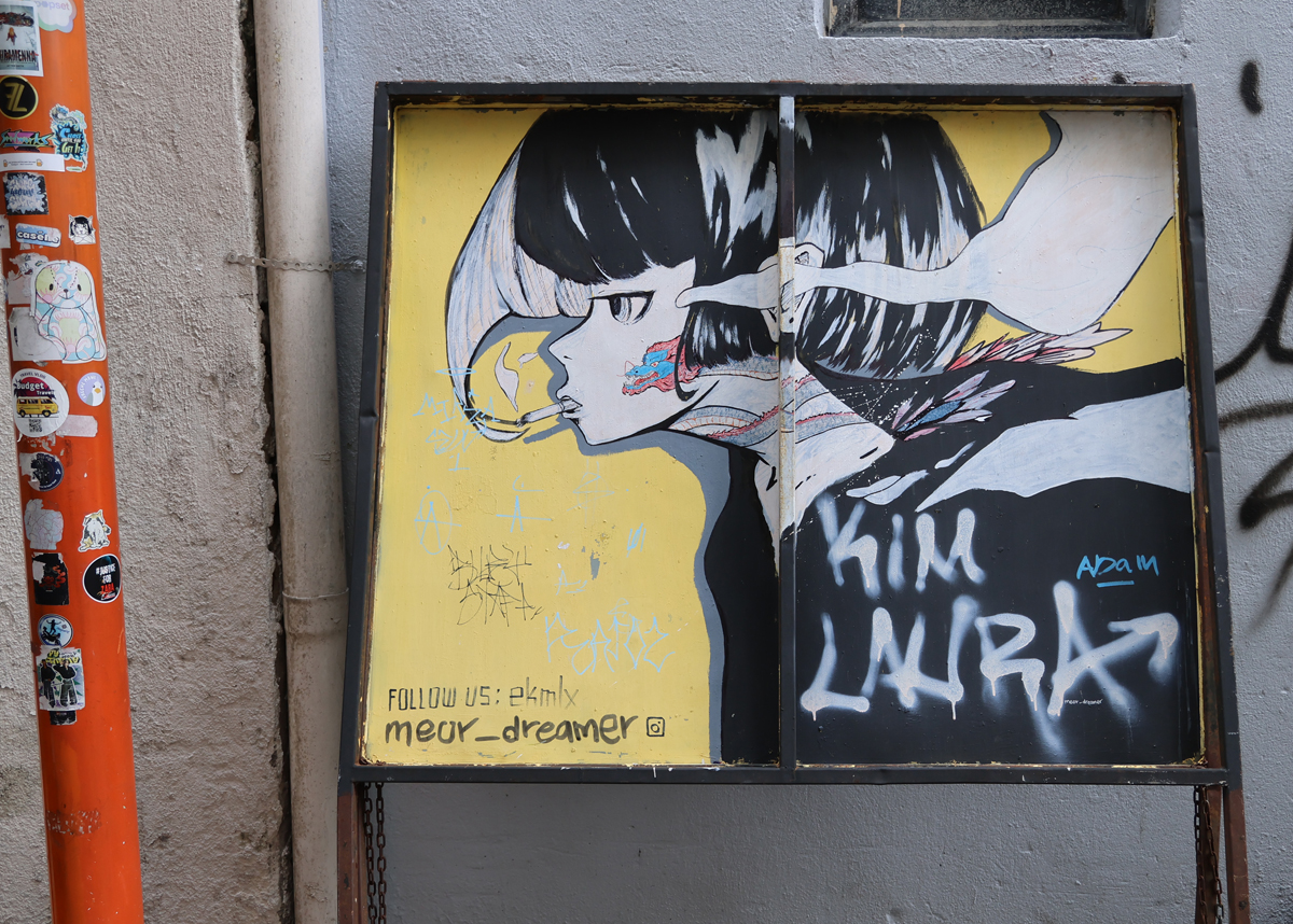 マレーシア、クアラルンプールの「セントラルマーケット」付近の街なかアート