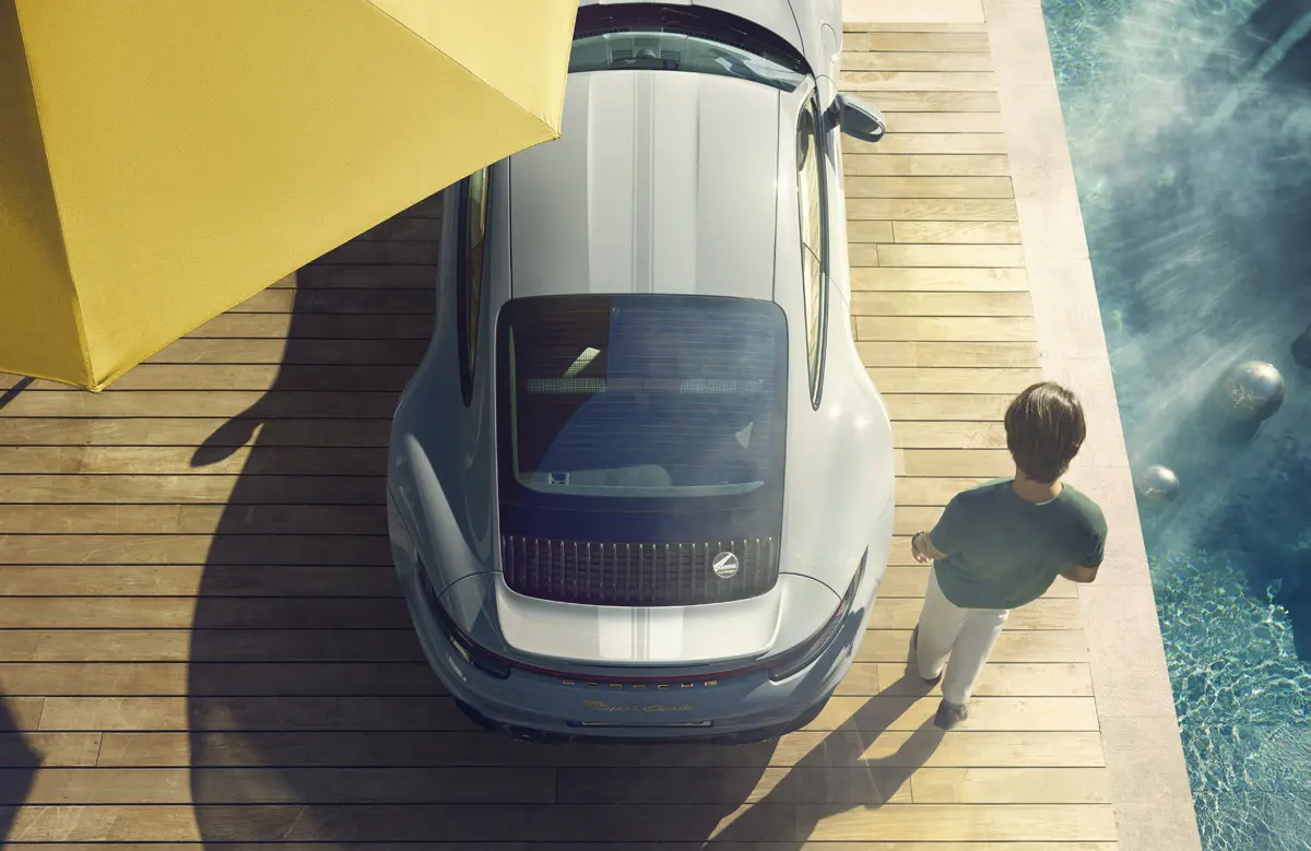 ポルシェ911スポーツクラシック（グレー）〜俯瞰図