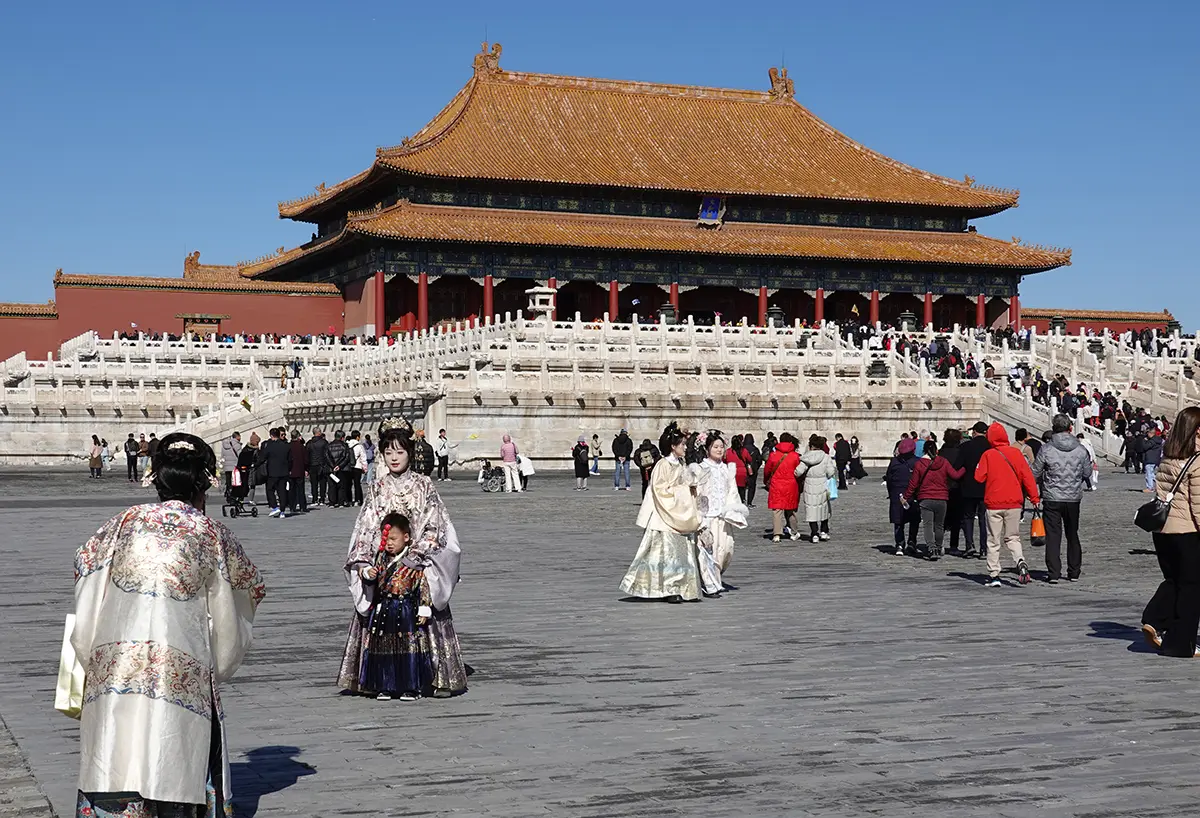 中国・北京 故宮博物院（紫禁城）にて