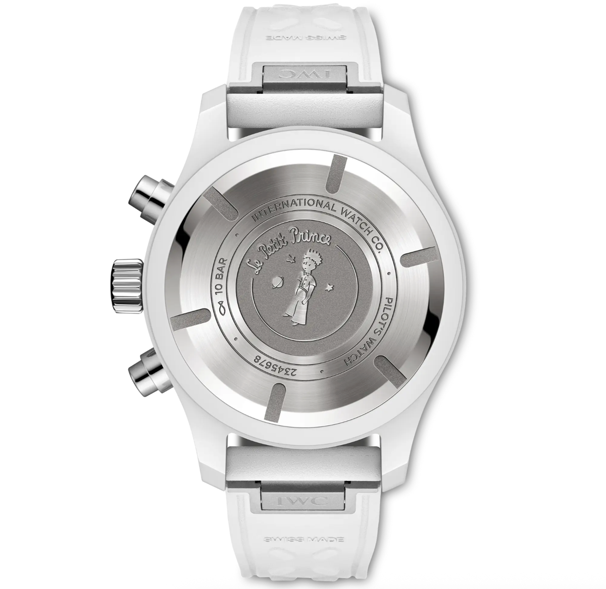 IWCの腕時計、パイロットウォッチ「プティ・フランス」〜星の王子さま(ケースバック)