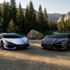 ランボルギーニの北米限定モデル、レヴエルトNA63のフロント（グレーとシルバー、停止）