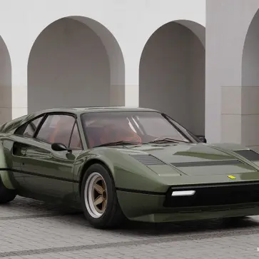 マチューロによるフェラーリ308のレストモッド「308ストラダーレ」全景
