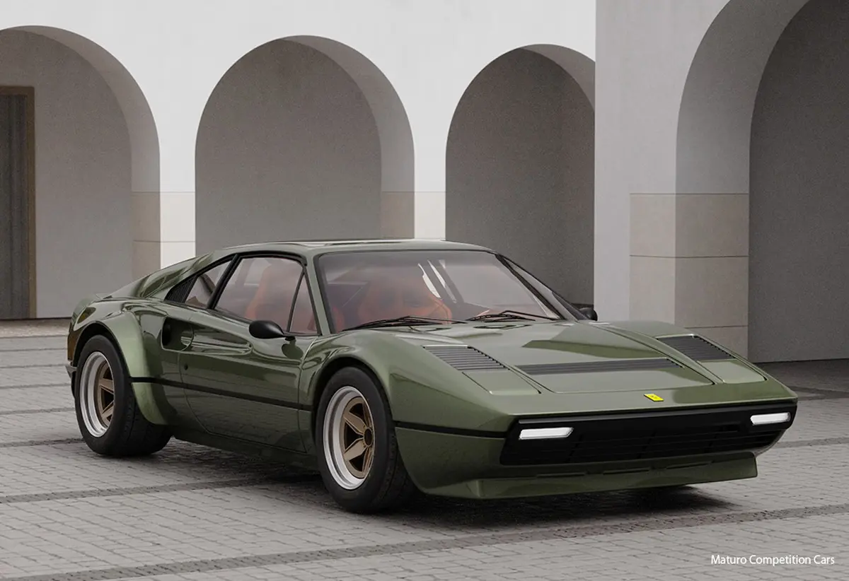 マチューロによるフェラーリ308のレストモッド「308ストラダーレ」全景