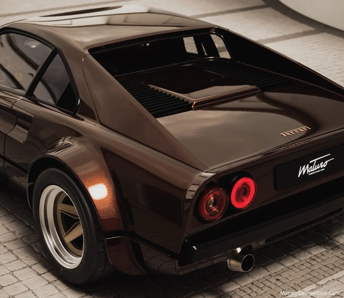 マチューロによるフェラーリ308のレストモッド「308ストラダーレ」リア