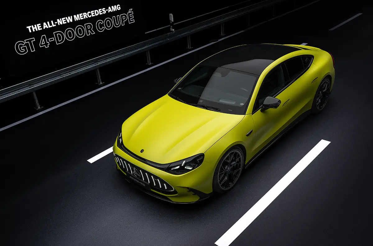 メルセデスAMG GT 4ドアクーペ（イエロー）のエクステリア～車体上部