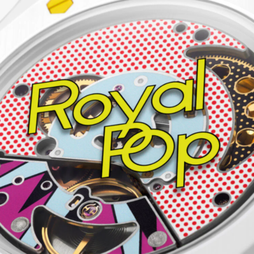 オーデマ ピゲ ロイヤルオークとスウォッチとのコラボ時計、「ロイヤルポップ」ケースバック（裏面）