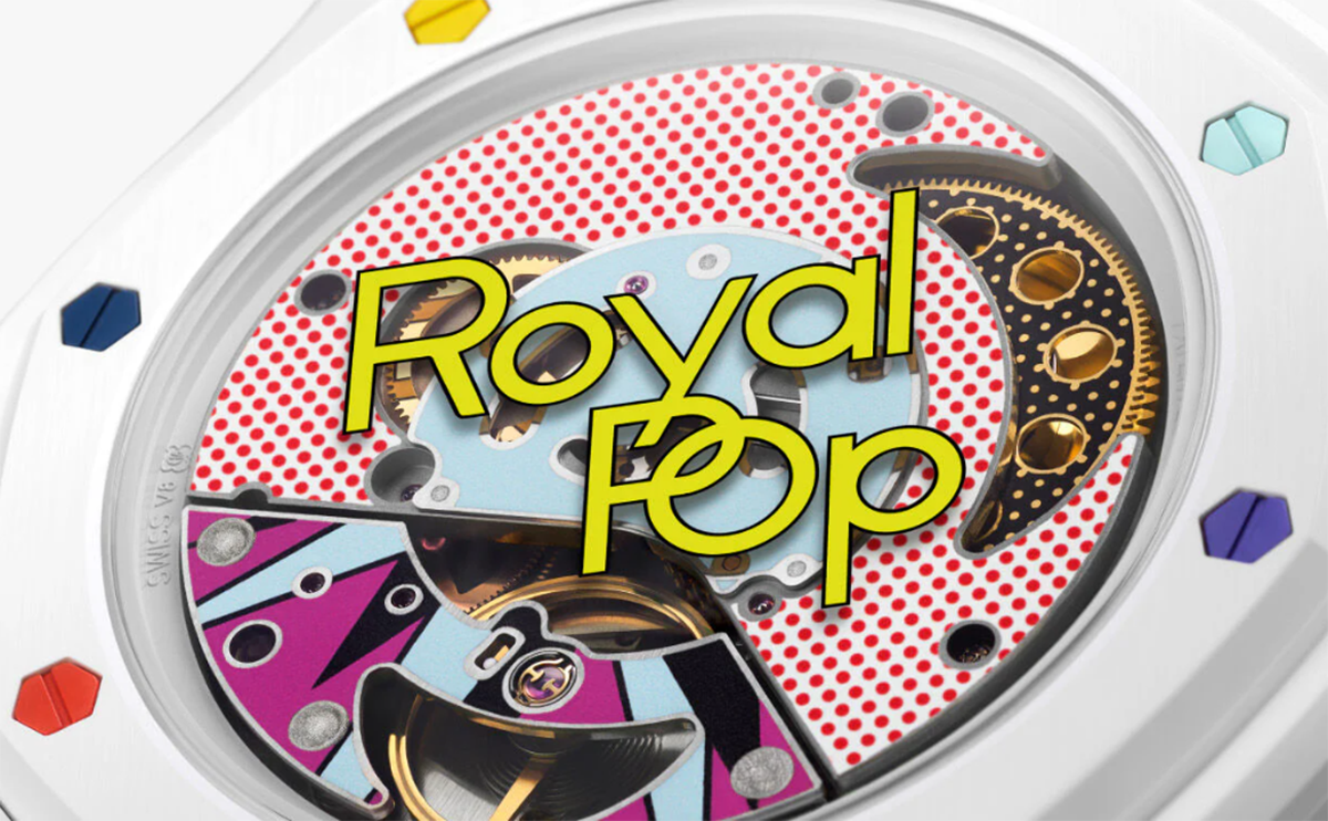 オーデマ ピゲ ロイヤルオークとスウォッチとのコラボ時計、「ロイヤルポップ」ケースバック（裏面）