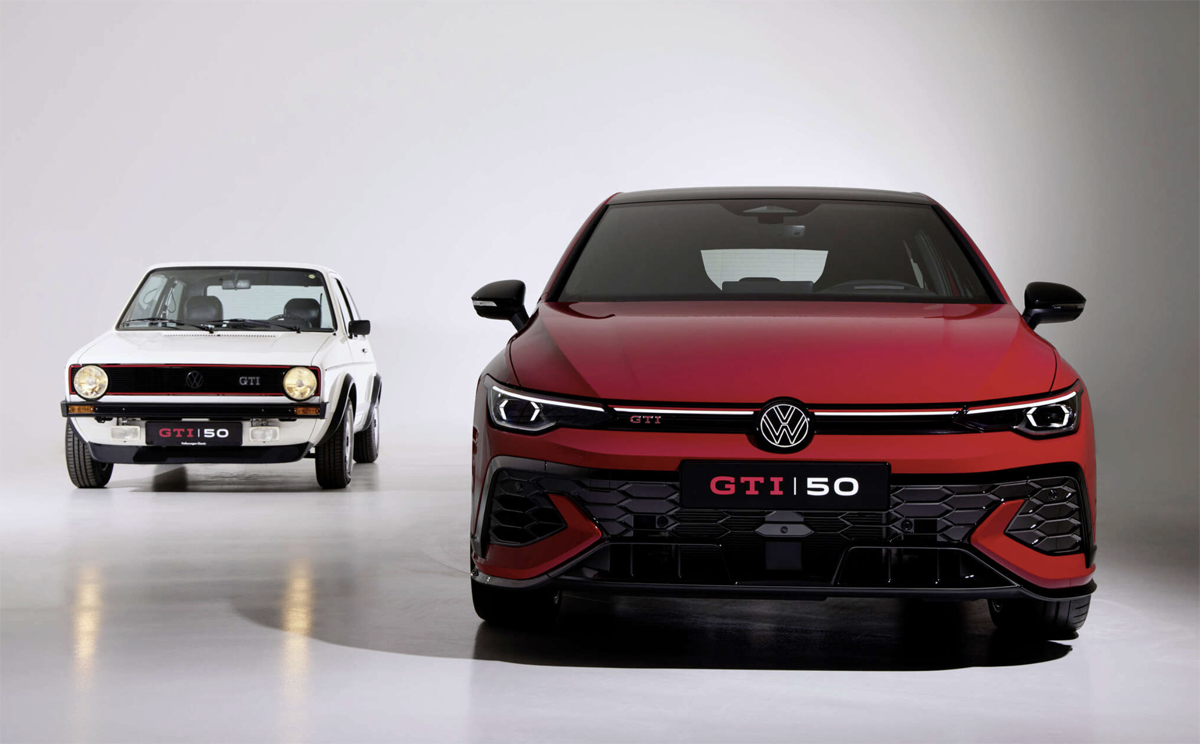 フォルクスワーゲン ゴルフGTI「エディション50」のフロント〜初代ゴルフGTIと
