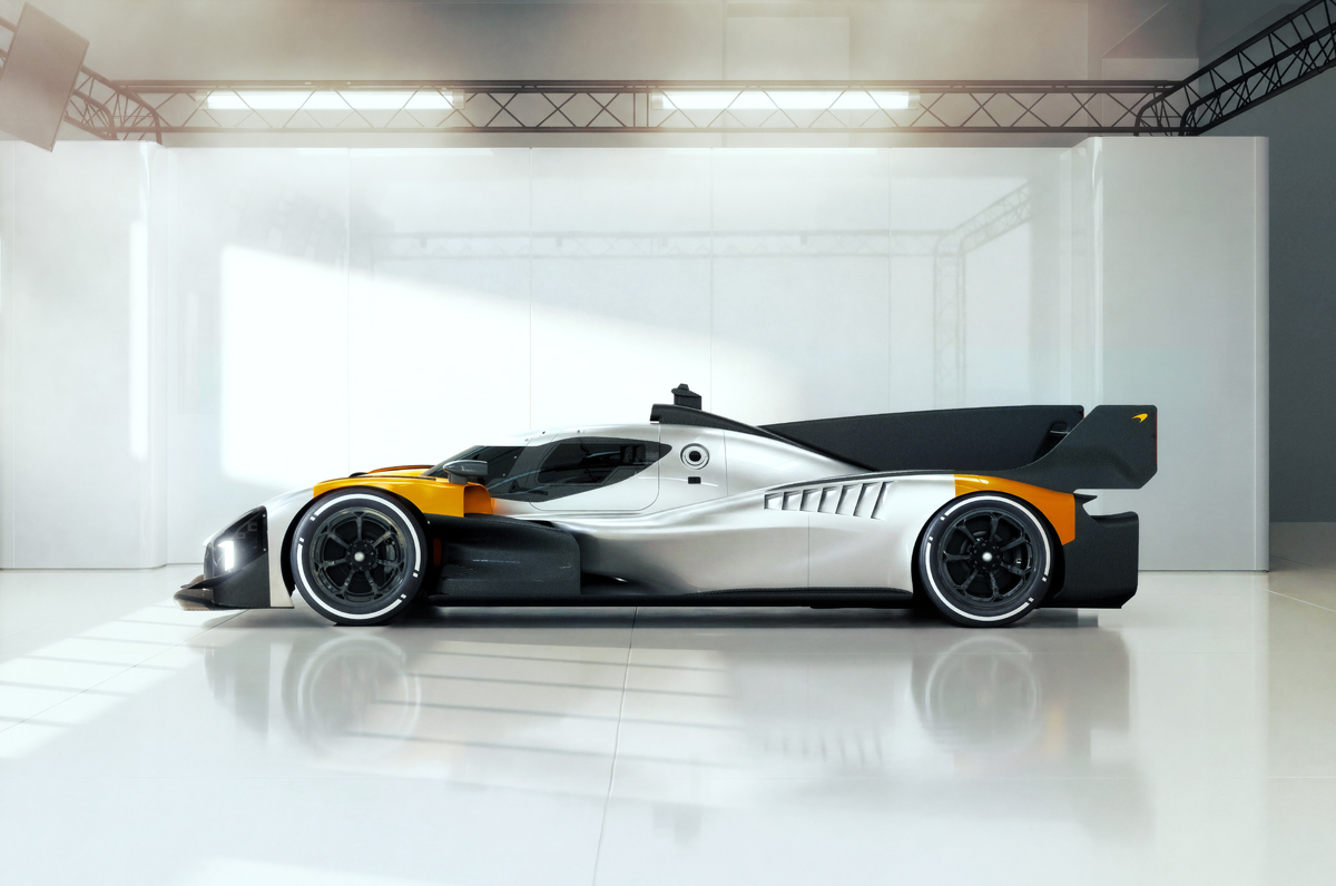 マクラーレンのサーキット走行専用ハイパーカー、MCL-HY-GTRのサイド