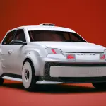 アルピーヌとラコステとのコラボレーション車、「アルピーヌ ラコステ A290ラリー」のエクステリア〜フロント
