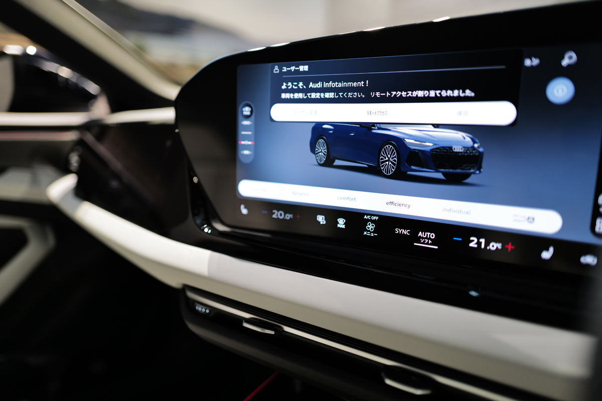 新型アウディA6のインテリア
