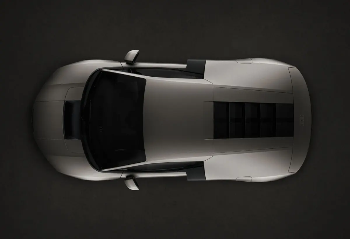 アウディの新型スーパーカーコンセプト「ヌヴォラーリ」の俯瞰図