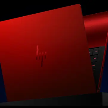 フェラーリとHPとの共同開発によるノートPC(上面)