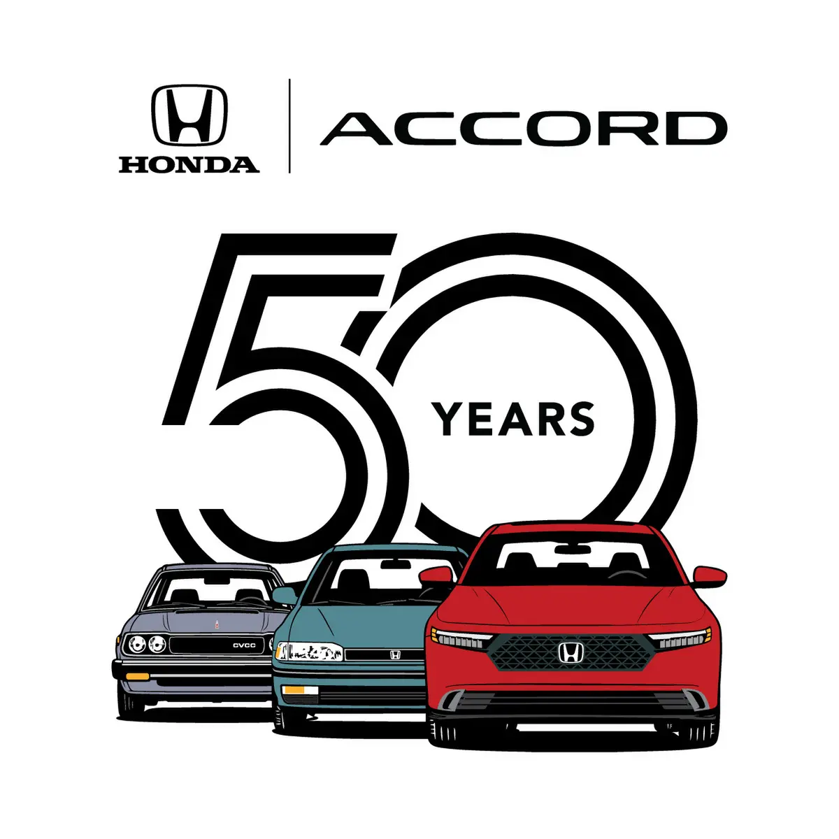 ホンダ アコード「50周年記念」イラスト