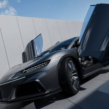 中国ドリーミー傘下の「コスメラ」によるハイパーEV(フロント)