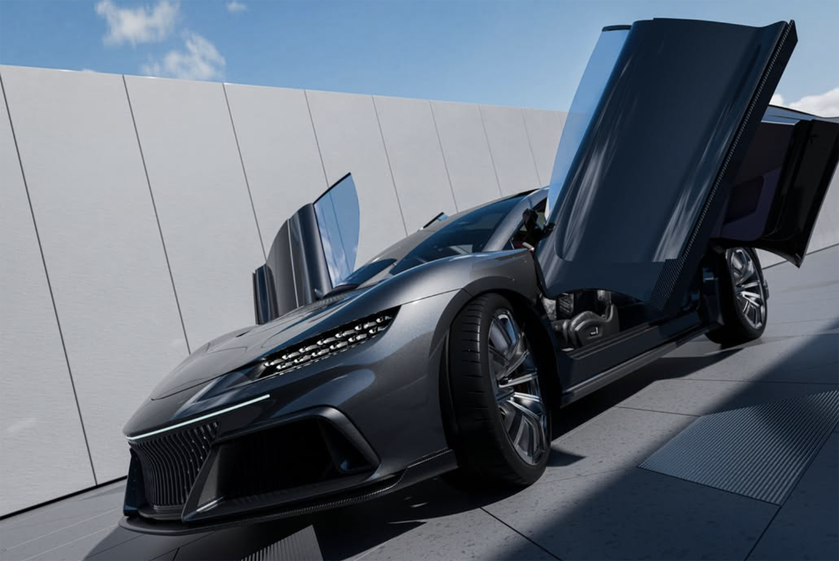 中国ドリーミー傘下の「コスメラ」によるハイパーEV(フロント)