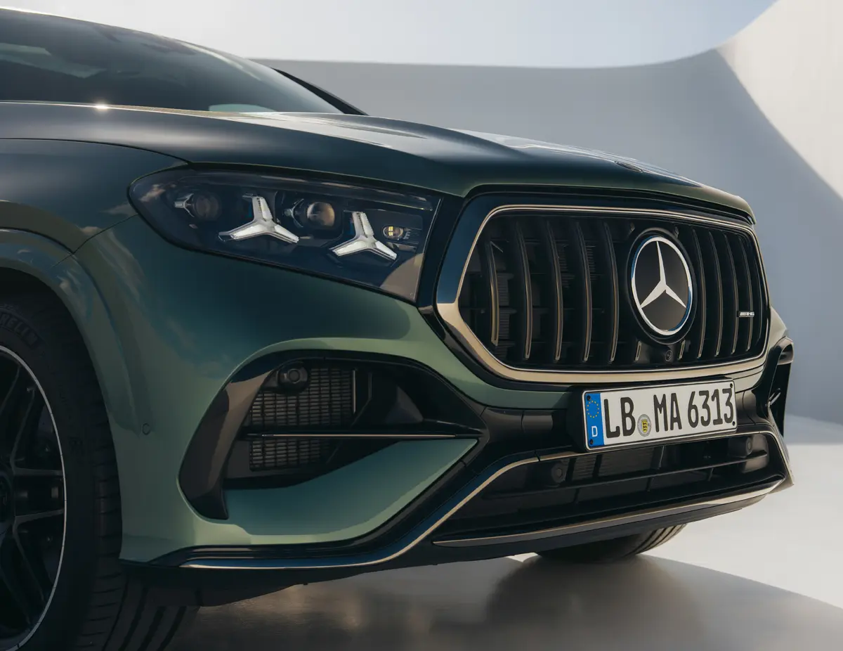 新型メルセデスAMG GLE 63S（クーペ、グリーン）〜フロントグリル