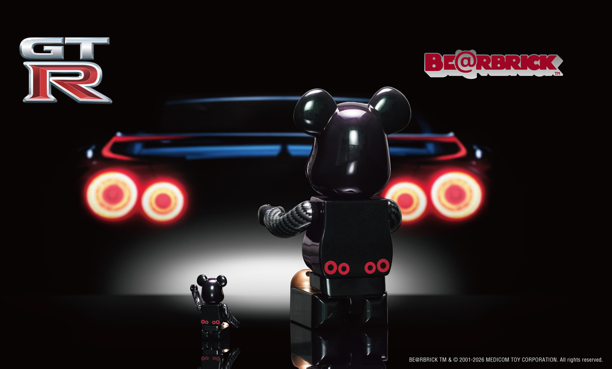 日産GT-Rとベアブリックとのコラボレーション、「NISSAN GT‑R BE@RBRICK 100% & 400%」
