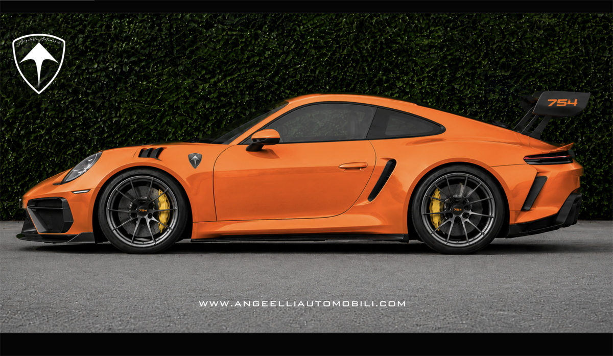 アンジェレッリ・アウトモビリによる「ミドシップ化」されたポルシェ911〜サイド
