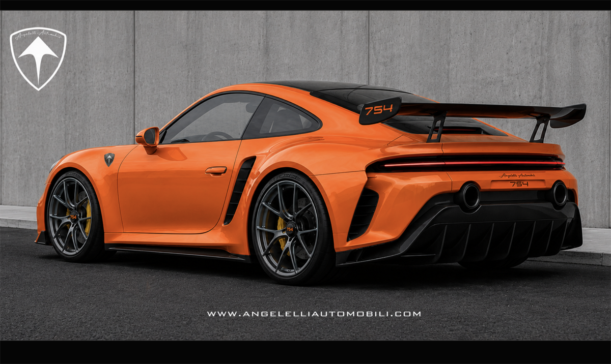 アンジェレッリ・アウトモビリによる「ミドシップ化」されたポルシェ911〜リア