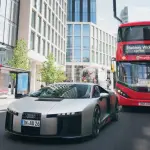 ロンドンを走るアウディ ヌヴォラーリ（シルバー）