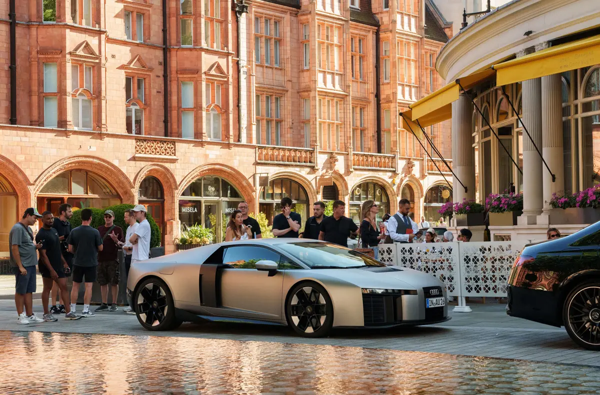 ロンドンでのアウディ ヌヴォラーリ（シルバー）