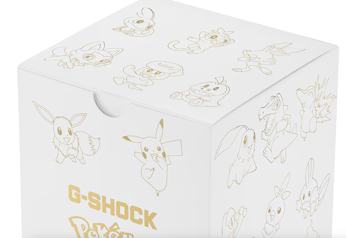 カシオ G-SHOCKとポケモンとのコラボ腕時計、GA-110PKM-7AJRの外箱