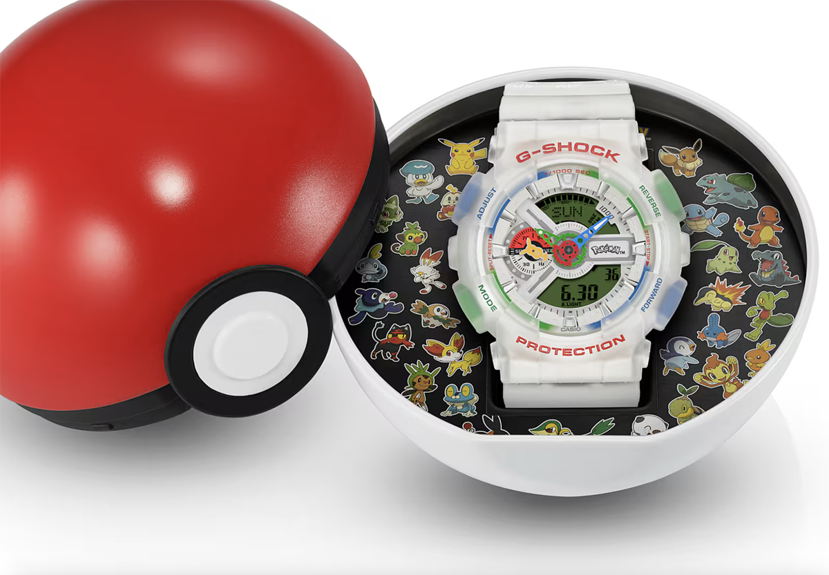 カシオ G-SHOCKとポケモンとのコラボ腕時計、GA-110PKM-7AJRのケース