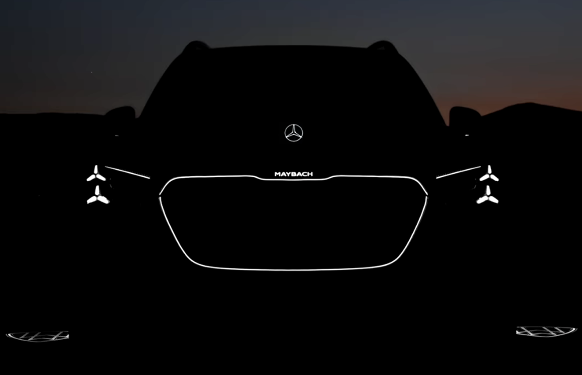 新型メルセデス・マイバッハGLSのティーザー画像