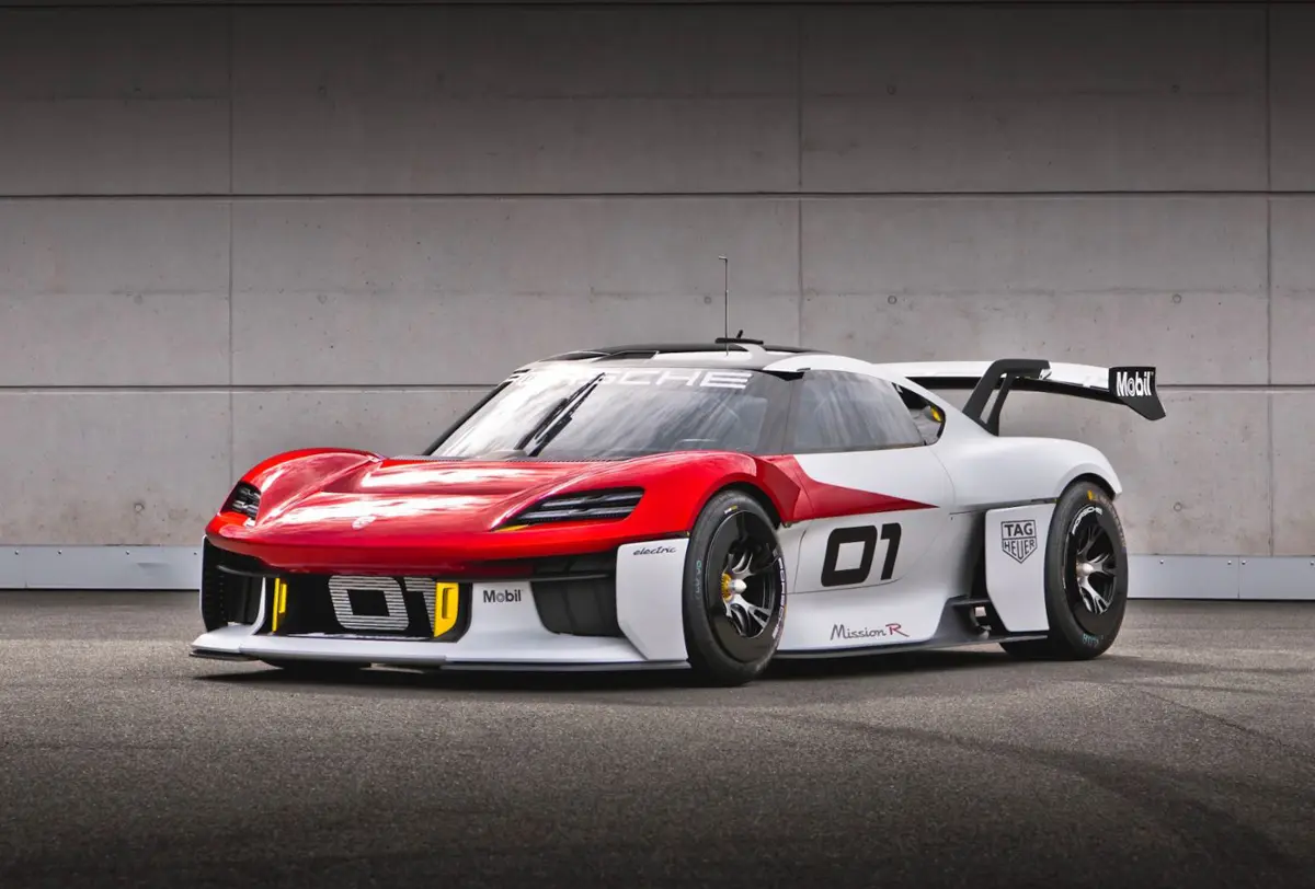 ポルシェのコンセプトカー、ミッションRのエクステリア（フロント）