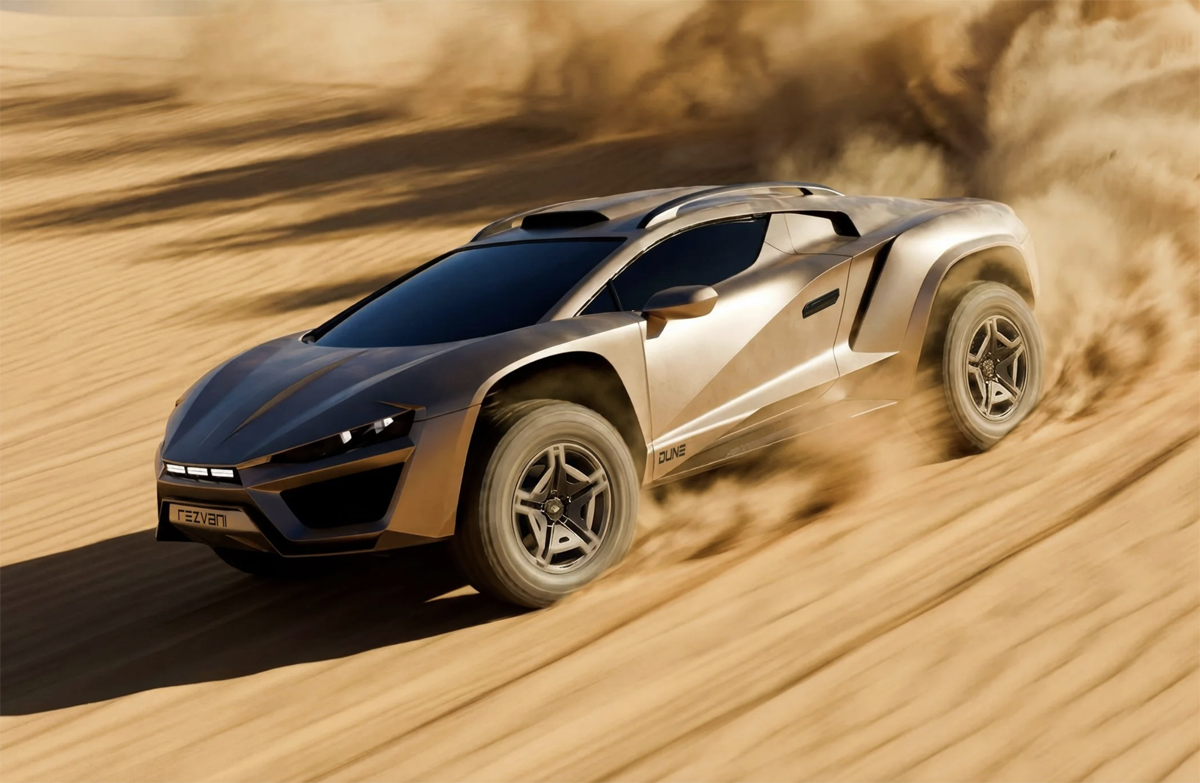 レズヴァニ（Rezvani）デューンの走行風景（砂漠）