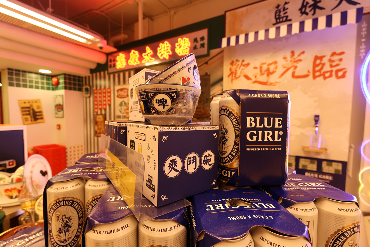 香港のスーパー、ウェルカムのレトロ店舗「レトロ惠康」の店内
