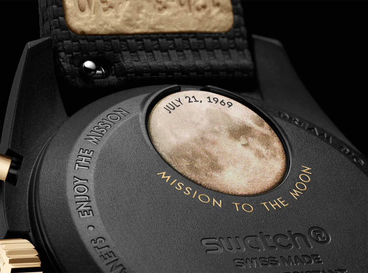 オメガ×スウォッチのコラボレーション「MoonSwatch(ムーンスウォッチ)」、MISSION TO THE MOON 1969のケースバック
