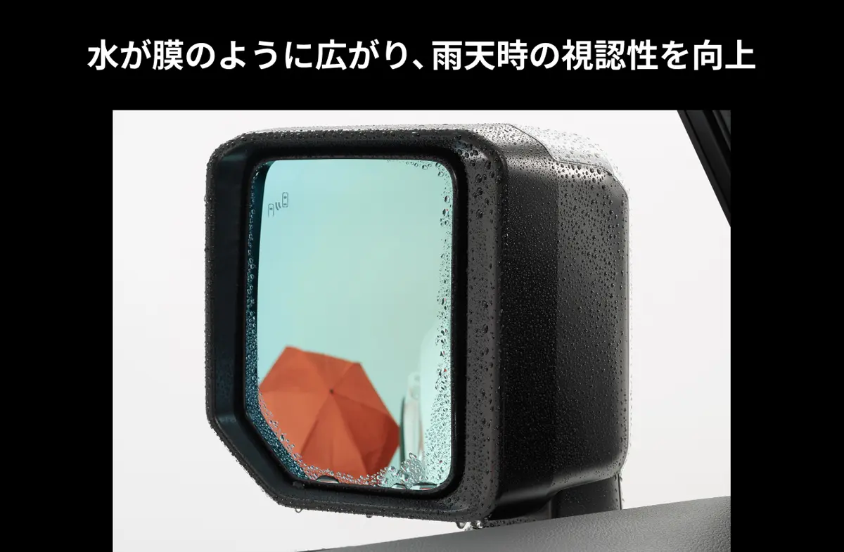 トヨタアップグレードファクトリーの新製品（レインクリアリングミラー）