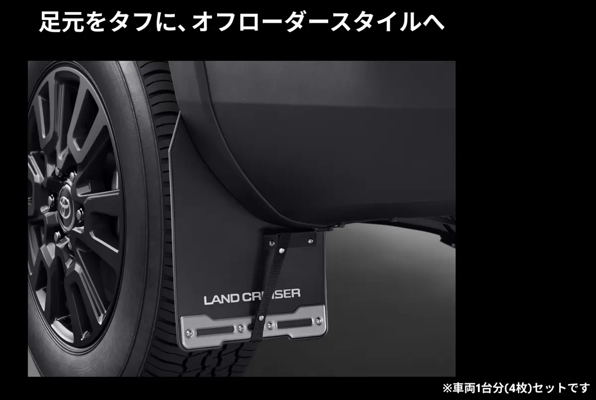 トヨタアップグレードファクトリーの新製品（マッドフラップ）