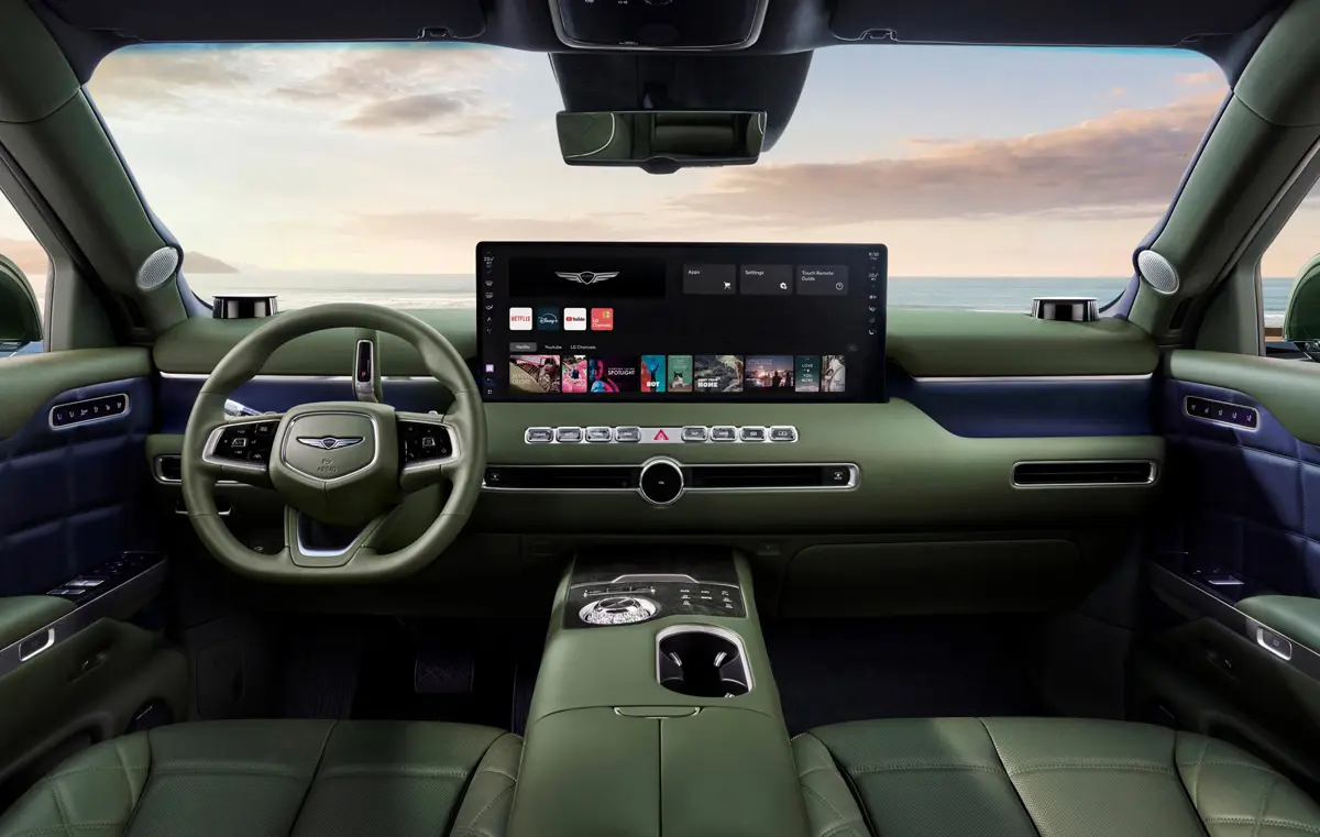 ジェネシスのフラッグシップSUV、GV90のインテリア(ダッシュボード)