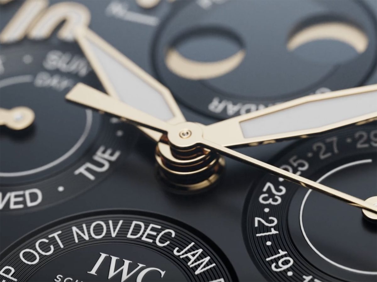 IWCとメルセデス・ベンツとのコラボ腕時計、ビッグ・パイロット・パーペチュアル・カレンダーの文字盤