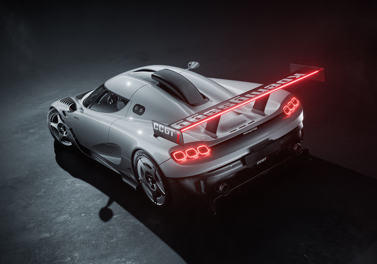 ケーニグセグの限定ハイパーカー、「CCGT1」（ホワイトカーボン）〜リヤサイド