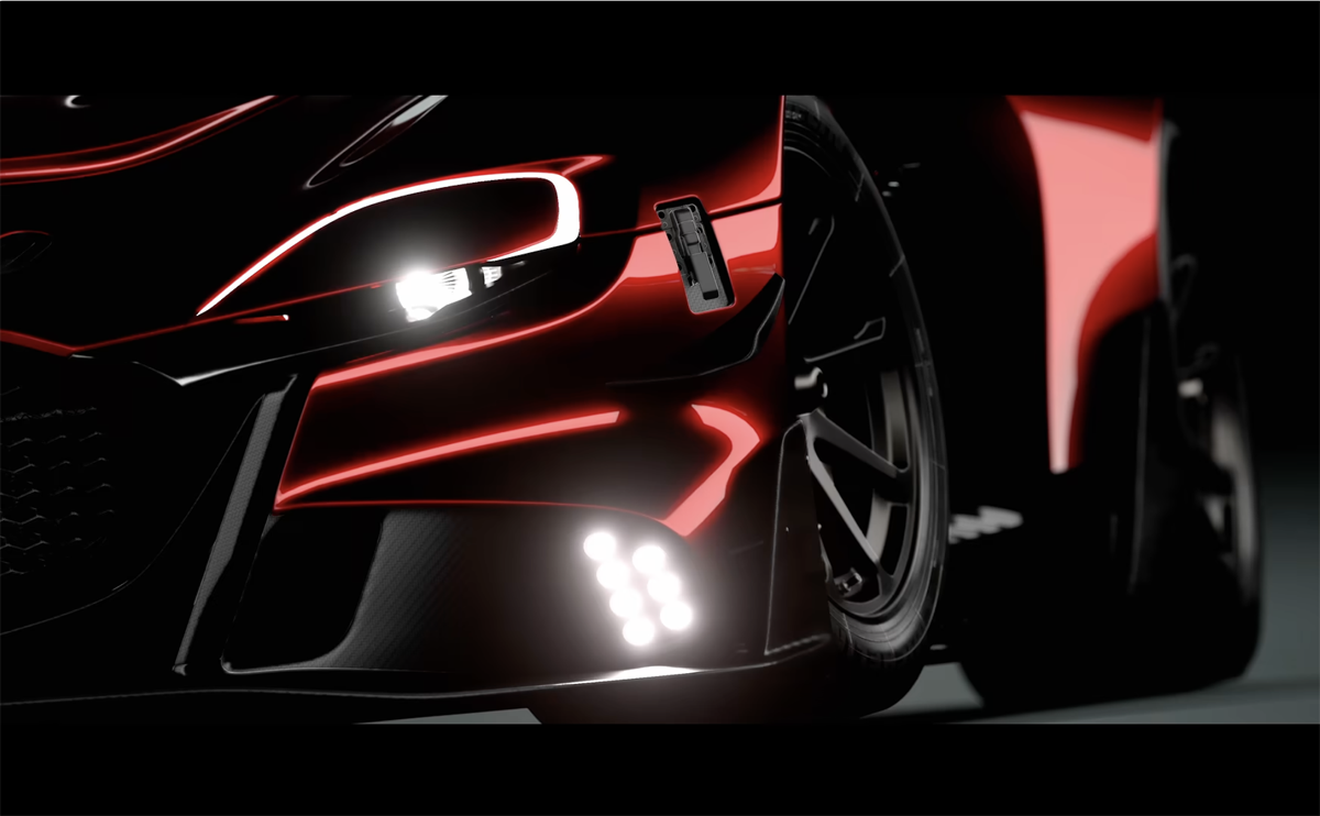 グランツーリスモにて配信予定のマツダRX-VISION GT3 Evoのティーザー画像