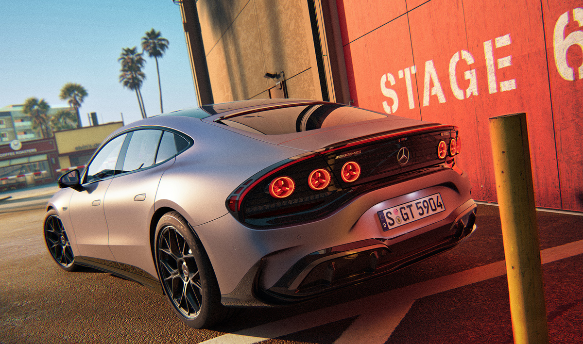 メルセデスAMG GT 53 4ドアクーペのリア