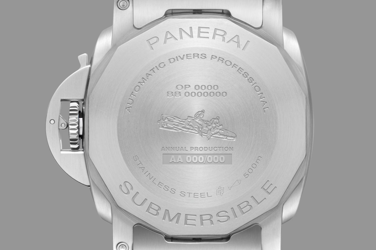 パネライ サブマーシブル「メタルブレス（PAM01756）」のケースバック