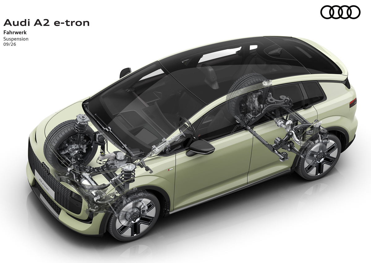 アウディ A2 e-tronの車体構造（スケルトン）