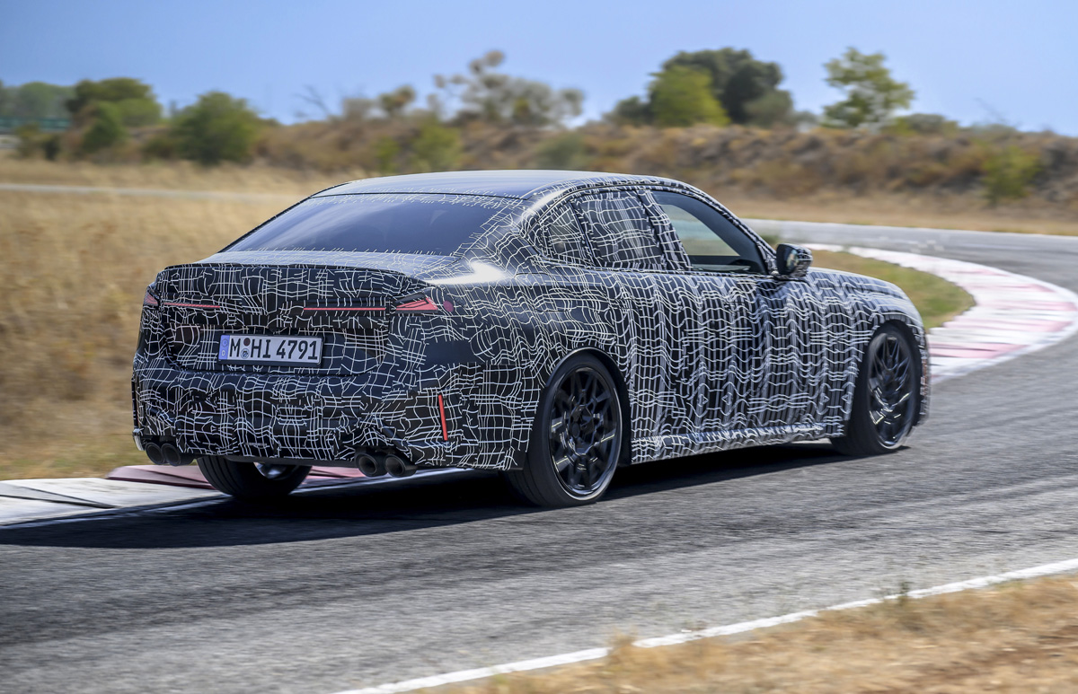 新型BMW 3シリーズ（G50）のプロトタイプ〜リアサイド