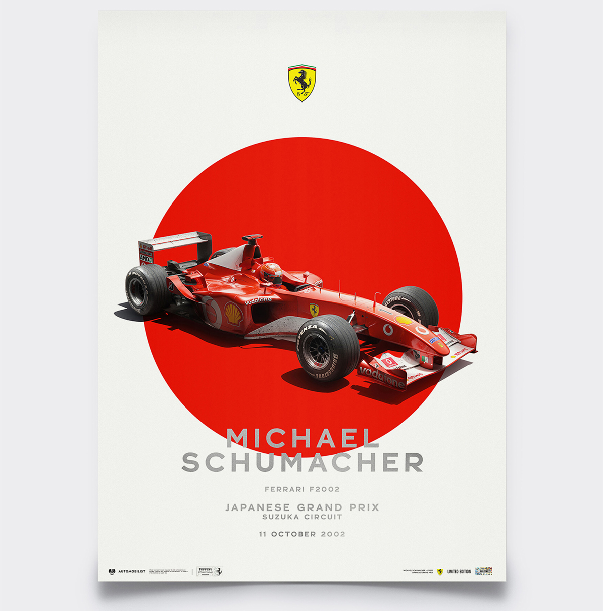 フェラーリストアにて販売される「イタリアGP（モンツァ）」仕様のポスター