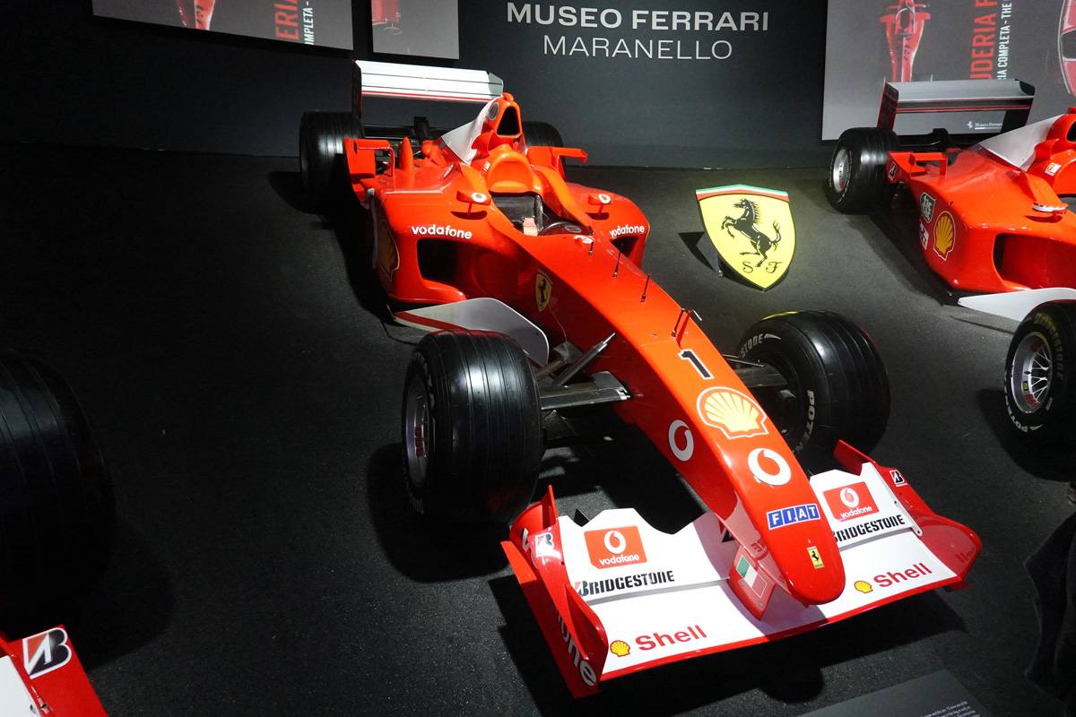 フェラーリのF1マシン、F200(フェラーリ博物館での展示)