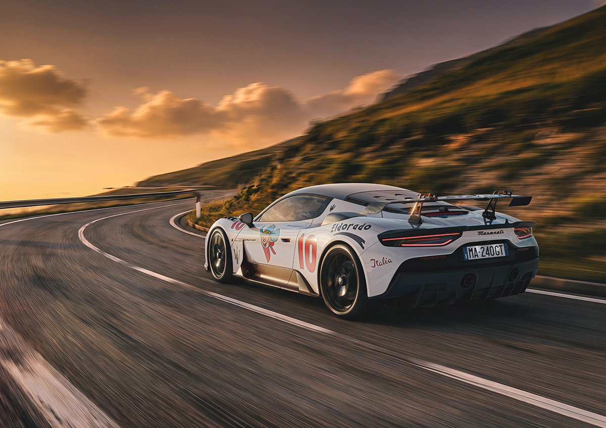 マセラティ「エルドラド」カラーに彩られたGT2(リア)